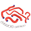 G-PLUS Silicone Radiator Hose Piping Kit Clamps Compatible With 1985-1987 BMW 320i M20 B20/M20 B23/325i M20 B25,Red