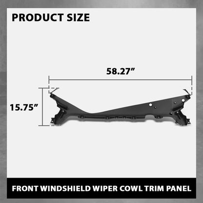 G-PLUS Front Windshield Wiper Cowl Trim Panel Compatible with Tesla Model Y 2019-2024 149260300D, 1492603-00-D Black
