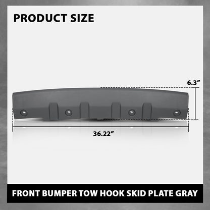 G-PLUS Front Bumper Tow Hook Skid Plate Compatible with LR4 Discovery 4 2014-2016 Gray