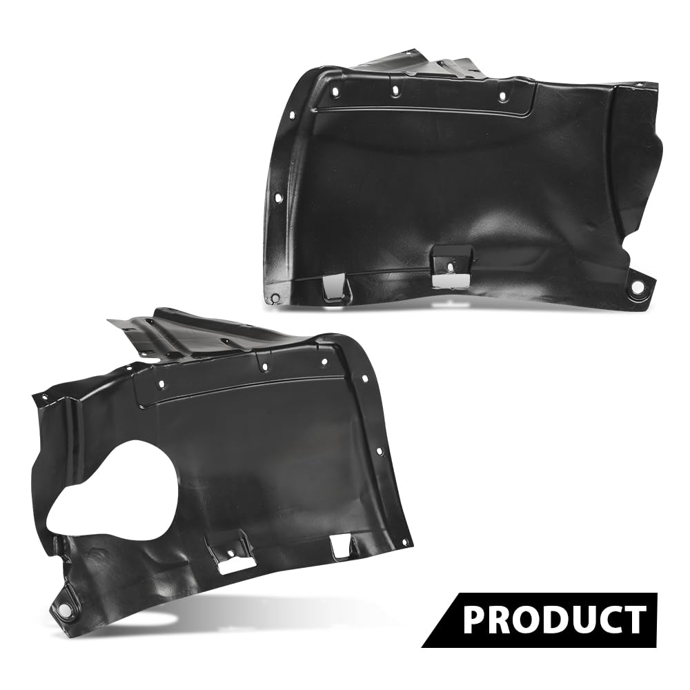 G-PLUS Fender Liner Front Driver and Passenger Side Front Section Compatible with Audi A3 Base 2006-2008 8P0821191C, 8P0821192B, AU1250101, AU1251101 Black