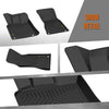 G-PLUS TPE Floor Mats Compatible with Macan 2014-2025 1st & 2nd Row Truck Accessories Cargo Liners All Weather Protection 3PCS Black Alfombras para Carro