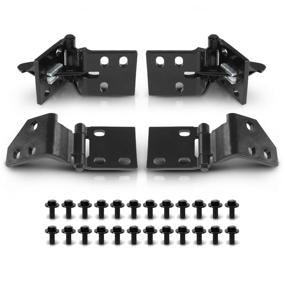 G-PLUS Door Hinge Set Compatible with Chevy & GMC Pickup 1967-1972,Fit Blazer & Jimmy 1969-1972,Fit Suburban 1967-1972 (Front Door only)