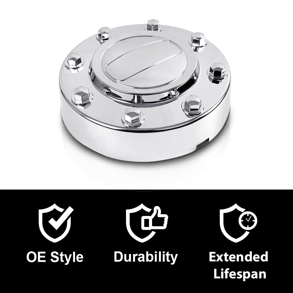 G-PLUS Chrome Front Wheel Center Caps Compatible with Dodge Ram 3500 1-Ton Dually Truck 2011-2016 1 Pair Hubcap Wheel Cover