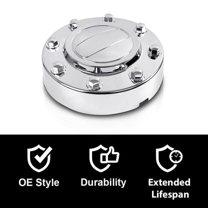 G-PLUS Chrome Front Wheel Center Caps Compatible with Dodge Ram 3500 1-Ton Dually Truck 2011-2016 1 Pair Hubcap Wheel Cover
