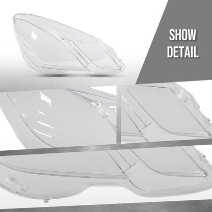 G-PLUS Headlight Lens Cover Compatible with Benz E-Class W212 E350 E500 E63 2009 2010 2011 2012 2013 (Only for 4-Door) Left & Right Side A2128209661, A2128209561 Front Headlamp Lens Cover Clear