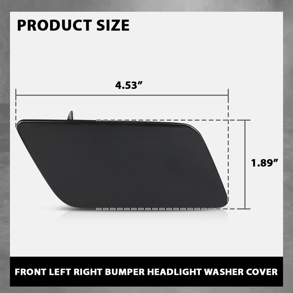 G-PLUS Pair Front Bumper Headlight Washer Cover, Compatible with Audi Q3 2015-2018, LH Driver & RH Passenger 2PCS, 8U0955276E, 8U0955275E
