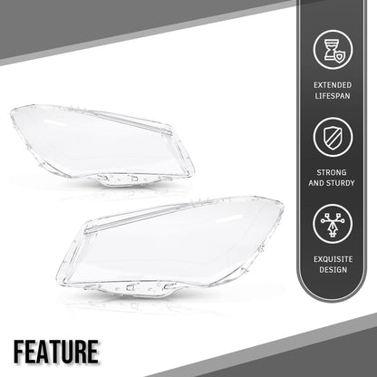 G-PLUS Headlight Lens Cover Compatible with Benz CLA Class W117 CLA250 CLA45 AMG 2013 2014 2015 2016 Left & Right Front Headlamp Lens Cover Clear