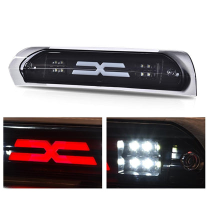 G-PLUS LED Third Brake Light Compatible With Dodge RAM 2002 2003 2004 2005 2006 2007 2008 2009, 3RD LED Bar Brake/Cargo Light,Type X Smoky lens Black Housing
