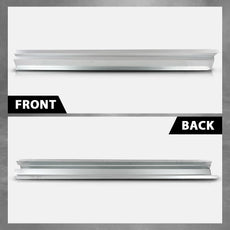 G-PLUS Rocker Panels for Dodge Caliber 2007-2012 4 Door Silver Additional Angle