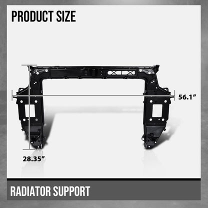 G-PLUS Front Radiator Support Assembly Compatible with Chrysler Pacifica 2017-2023, Fit Chrysler Voyager 2020-2023 V6 3.6L 68292241AB, CH1225287 Black