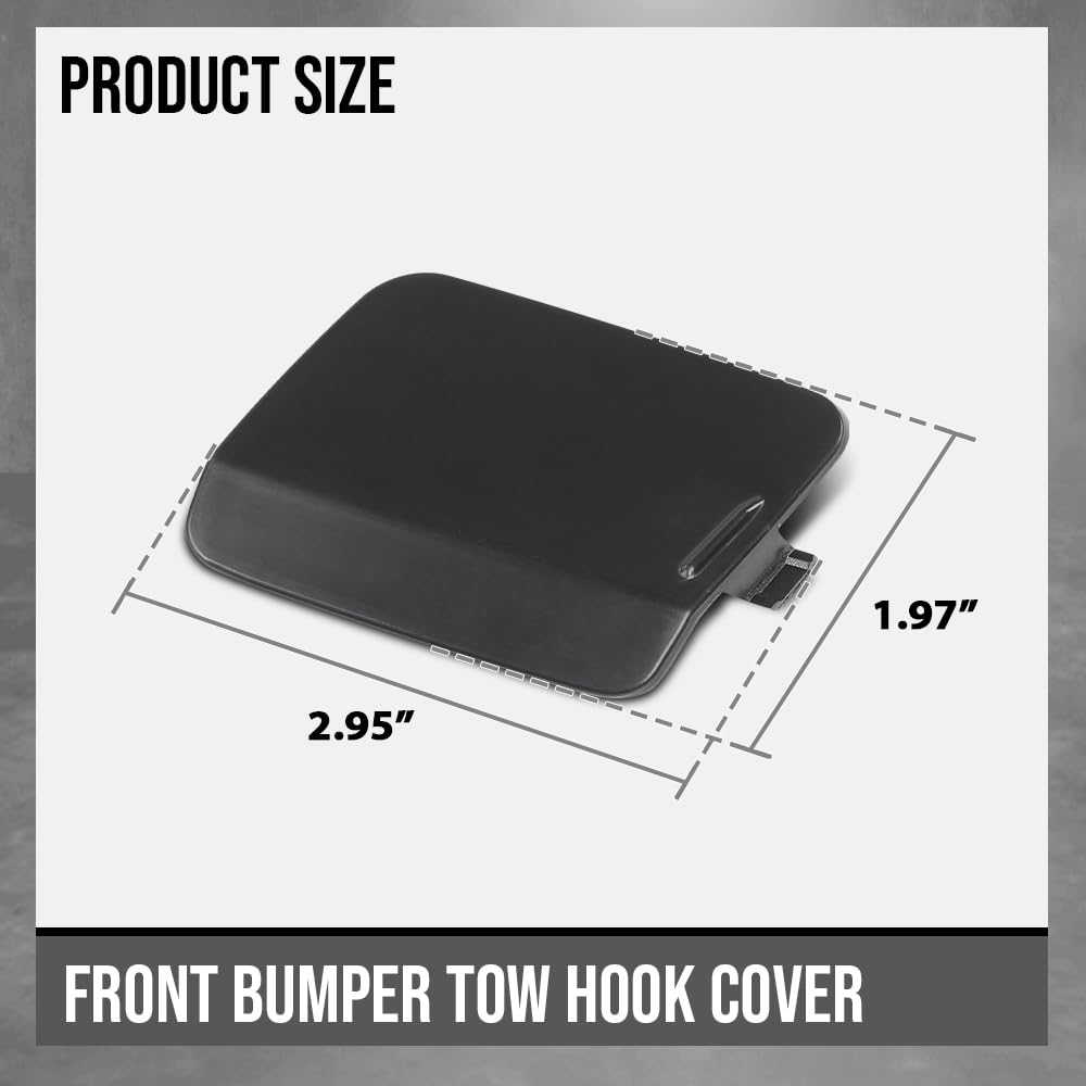 G-PLUS Bumper Tow Hook Cover Front Compatible with Volvo S60 V60 2019-2021 VO1029109, 397939695 Black