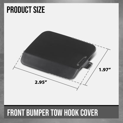G-PLUS Bumper Tow Hook Cover Front Compatible with Volvo S60 V60 2019-2021 VO1029109, 397939695 Black