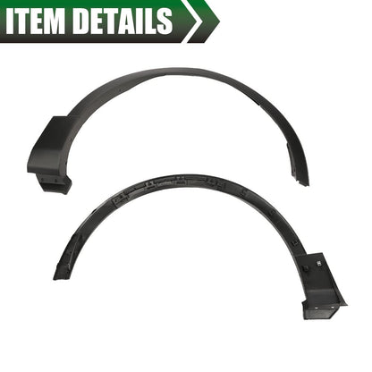 G-PLUS Front Fender Flares Compatible with Ford Explorer 2011-2015, LH Driver & RH Passenger Side Wheel Fender Arch Molding Trim, BB5Z16039AA, BB5Z16038AA, Textured Factory Style