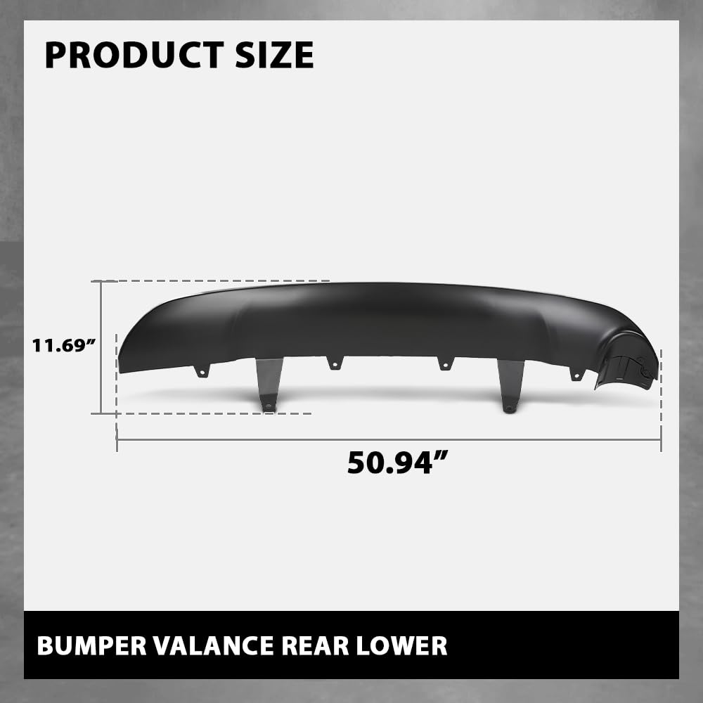 G-PLUS Rear Lower Bumper Valance Compatible with Toyota RAV4 Adventure/Platinum 2017-2018,Fit Toyota RAV4 (submodel: LE, Limited, SE, XLE) 2016-2018 524530R010, TO1195107 Black