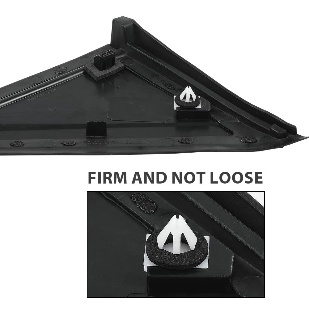 G-PLUS Mirror Flag Applique View Mirror Triangle Trim LH & RH Exterior Side w/Trim Compatible with Chrysler Town & Country 2008-2016/Fit Dodge Grand Caravan 2008-2020