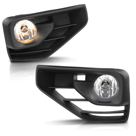 G-PLUS Fog Lights Bumper Lamps Assembly Left and Right Side W/Wiring Harness Compatible with Nissan Pathfinder 2017-2020 261509B90E, 261509B90E Black