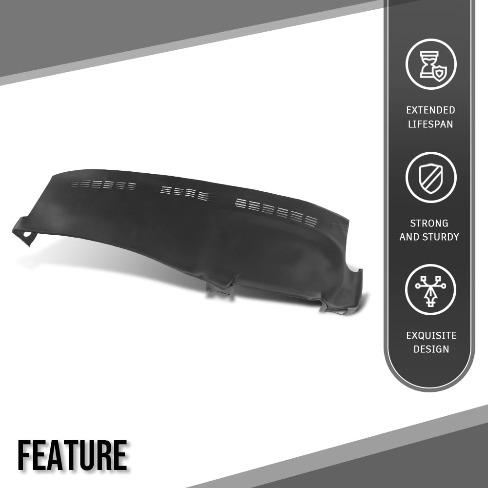 G-PLUS TPE Dash Cover Skin Cap Overlay Compatible with Chevy Avalanche/Suburban/Tahoe 2000-2006 Chevy Silverado/GMC Sierra 1999-2007 GMC Yukon/XL 2000-2006 Black
