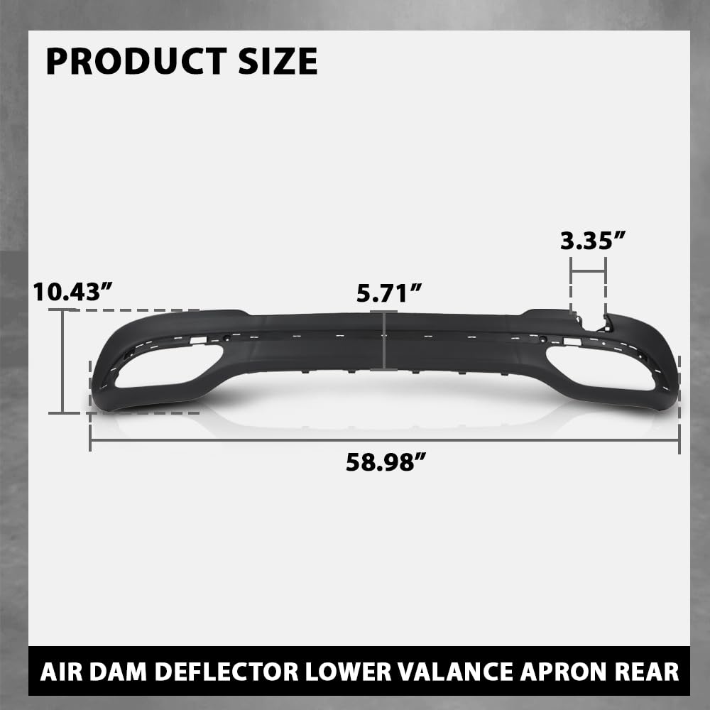 G-PLUS Air Dam Deflector Lower Valance Apron Rear Compatible with Benz E250 (submodel: Bluetec, Bluetec 4Matic) 2014-2016 for Models with AMG Styling Package,Fit Benz E300 4Matic 2015-2016