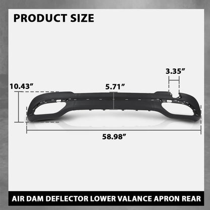 G-PLUS Air Dam Deflector Lower Valance Apron Rear Compatible with Benz E250 (submodel: Bluetec, Bluetec 4Matic) 2014-2016 for Models with AMG Styling Package,Fit Benz E300 4Matic 2015-2016