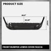 G-PLUS Front Lower Bumper Cover Compatible with Jeep Renegade 2019-2023, Fit Models w/o Parking Aid Sensor Holes, 6VZ71LXHAA, CH1015139, Primed Black