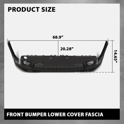 G-PLUS Front Lower Bumper Cover Compatible with Jeep Renegade 2019-2023, Fit Models w/o Parking Aid Sensor Holes, 6VZ71LXHAA, CH1015139, Primed Black
