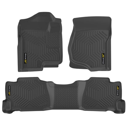 G-PLUS TPE Liners Fit Chevy Silverado & GMC Sierra 1500 Crew Cab 2007-2013/2500 3500 Crew Cab 2007-2014,Cargo Liners All Weather Full Cover,1st & 2nd Row,alfombras para carro