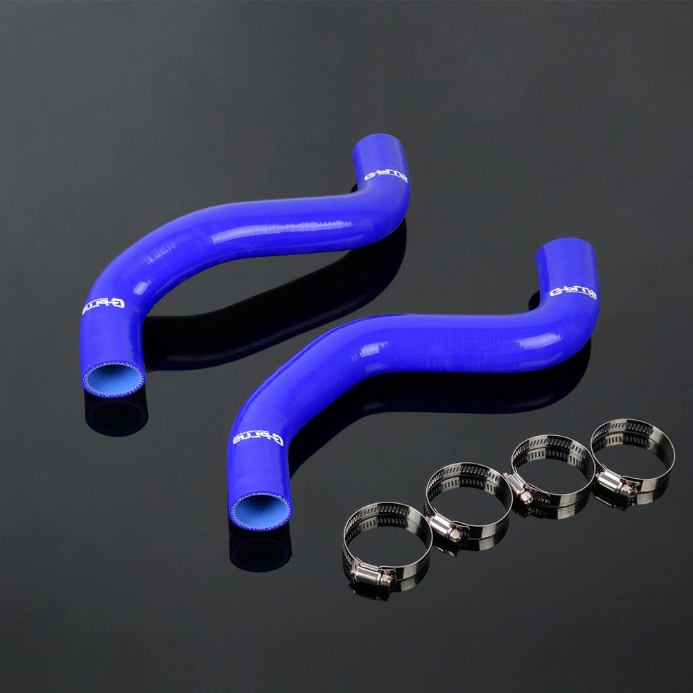 G-PLUS Silicone Radiator Coolant Tube Kit Clamps Compatible With Toyota 4runner Upper 16571-62070 & Lower 16572-62090 Blue