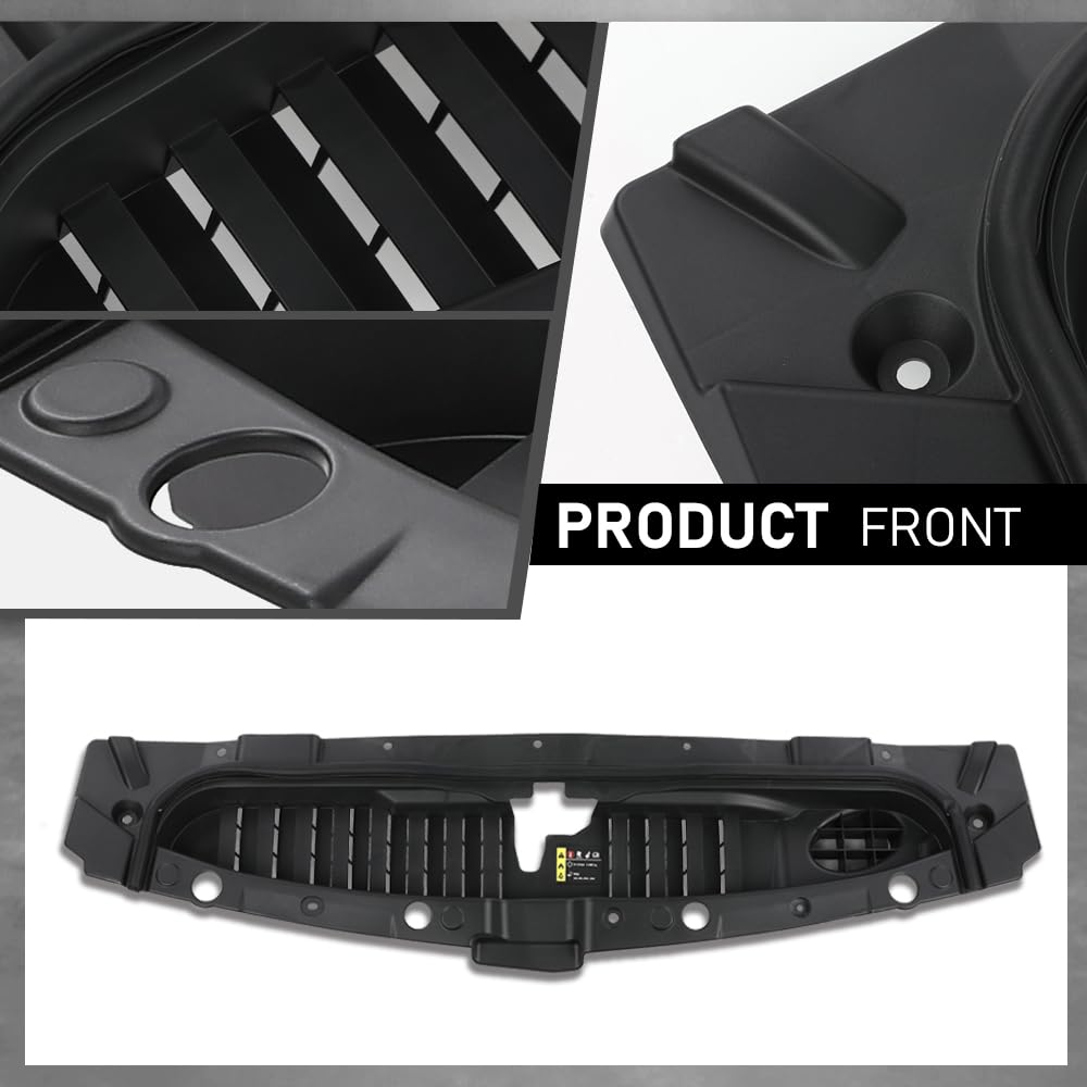 G-PLUS Upper Radiator Support Cover Compatible with Chevy Silverado 1500 2019-2023,Fit Chevy Silverado 1500 LTD 2022 Black
