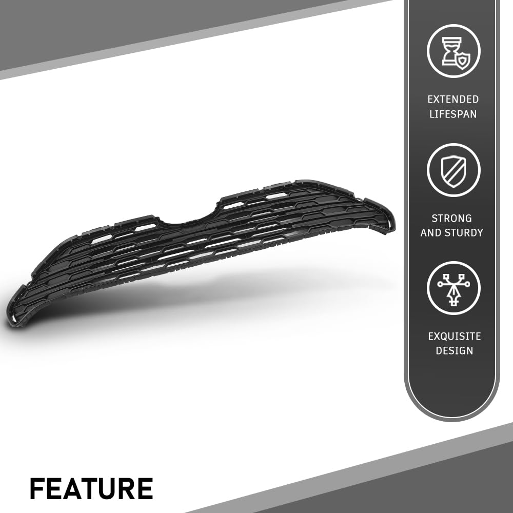 G-PLUS Front Bumper Upper Black Grille Grill Assembly Compatible with Toyota RAV4 2019-2023 531120R120