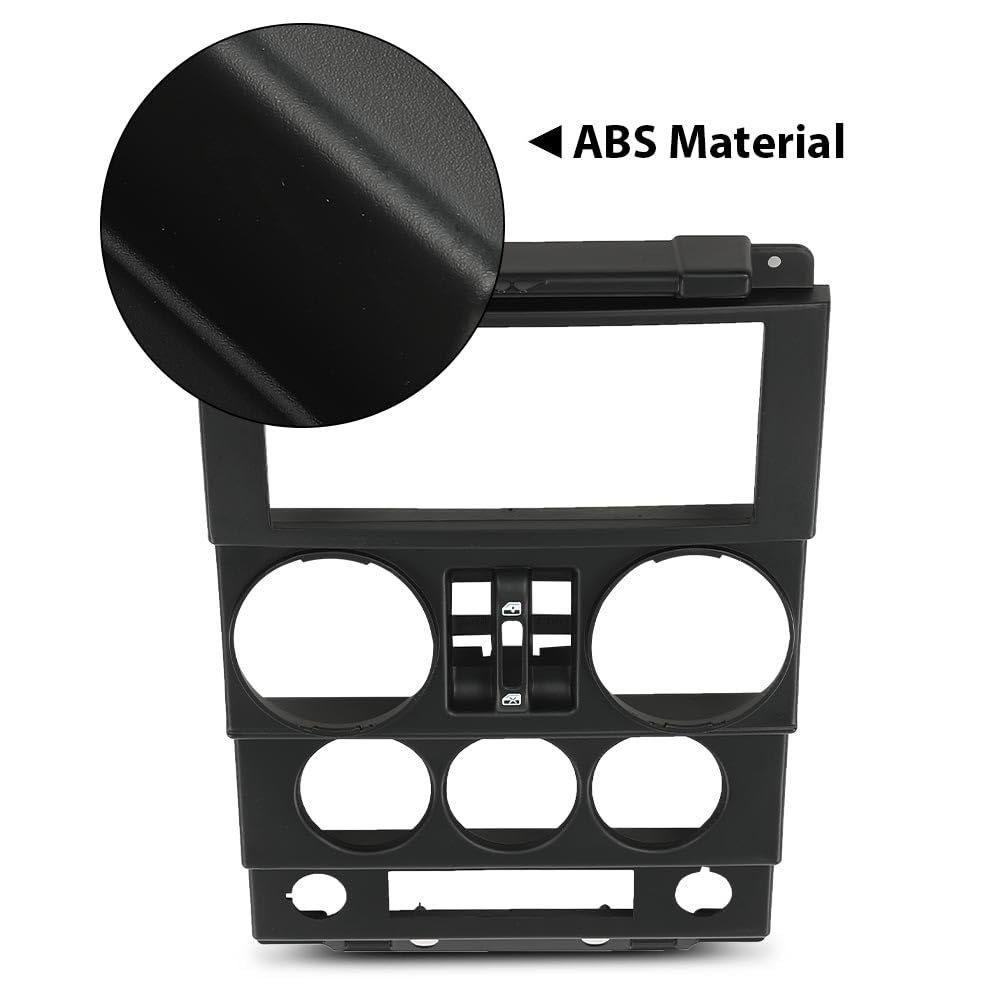 G-PLUS Dash Board Instrument Panel Dash Center Bezel Trim Compatible with Jeep Wrangler 2007 2008 2009 2010