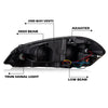 G-PLUS LED Headlights Assembly Fit Chevy Monte Carlo 2006 2007/Chevy Impala 2006-2013/Chevy Impala Limited 2014-2016 DRL Corner Headlamps Smoky Lens Black Housing Clear Reflector,faros delanteros