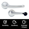 G-PLUS Inside Door Handles and Window Cranks Set Compatible with Chevy & GMC Truck 1947-1966 Chrome