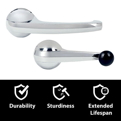 G-PLUS Inside Door Handles and Window Cranks Set Compatible with Chevy & GMC Truck 1947-1966 Chrome