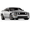 G-PLUS Headlights Compatible with Ford Mustang 2005-2009 Factory Halogen Headlamps Pair Smoky Lens Chrome Housing Amber Reflector,faros delanteros