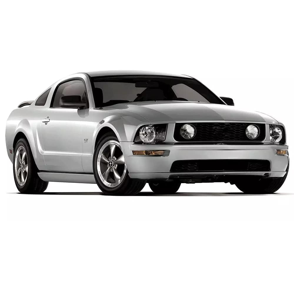 G-PLUS Headlights Compatible with Ford Mustang 2005-2009 Factory Halogen Headlamps Pair Smoky Lens Chrome Housing Amber Reflector,faros delanteros