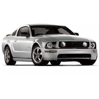 G-PLUS Headlights Compatible with Ford Mustang 2005-2009 Factory Halogen Headlamps Pair Smoky Lens Chrome Housing Amber Reflector,faros delanteros