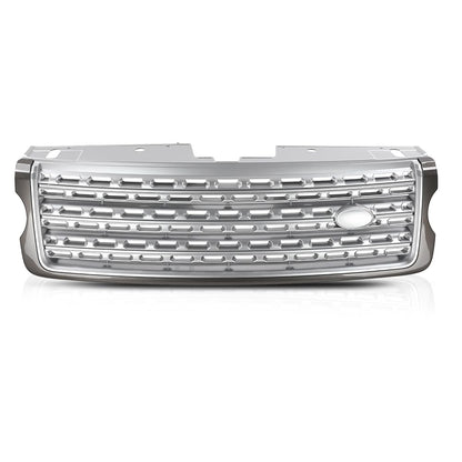 G-PLUS Front Grill Compatible with Land Rover Range Rover Vogue L405 2013 2014 2015 2016 2017 Silver Upper Grille LR055880