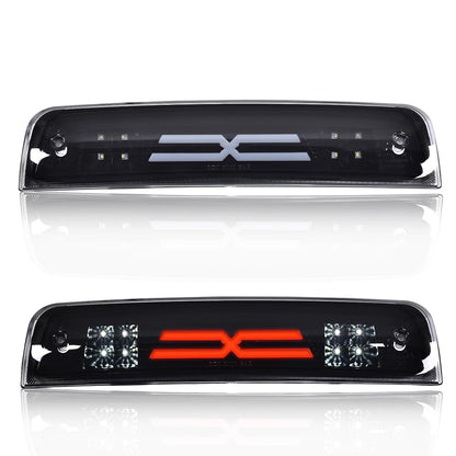 G-PLUS LED Bar Third Brake Light Compatible with Dodge Ram 1500 2009-2010/Fit Dodge Ram 2500 3500 2010/Fit Dodge Ram 1500 2500 3500 2011-2017 High Mount Stop Light Smoky Lens Black Housing