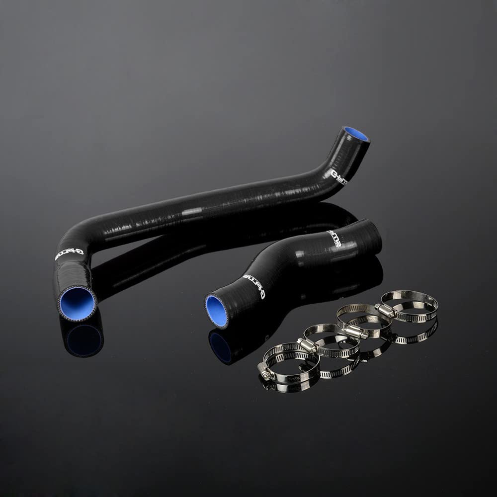 G-PLUS Silicone Radiator Hose Kit Compatible With Skyline GTM R32 ECR32 RB20DET 1989-1993 (Z-Black)