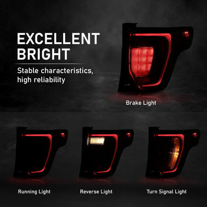 G-PLUS Tail Light Assembly Rear Brake Lamp Right with Wiring Harness & Bulb Compatible with Ford Explorer 2016-2019 FB5Z13404G Faros Traseros Luces Traseras