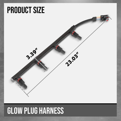 G-PLUS Fuel Injector Wiring Harness Right Compatible with Ford F250 F350 F450 F550 Super Duty/Excursion 2003-2004 Fit 6.0L Powerstroke Diesel Engines 3C3Z12A690BA, 3C3Z-12A690-BA Black