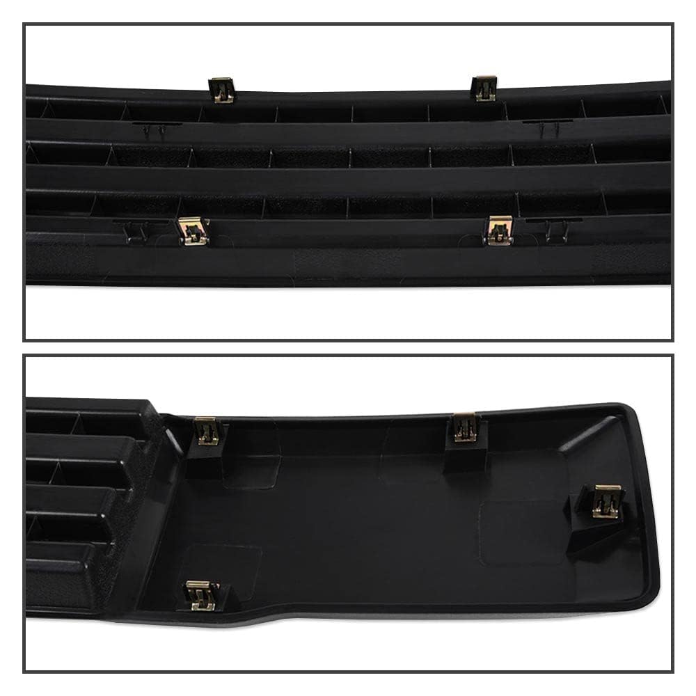 G-PLUS Front Bumper Grille Trim Panel and License Plate Bracket Mount Fascia Cover Set Compatible with Ford F150 2015 2016 2017,NOT FIT Ecoboost Powered F150 FL3Z-17E810-AA & FL3Z-17A385-A