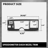 G-PLUS Speedometer Dash Bezel Tirm Panel Compatible with Chevy Silverado GMC Sierra Truck 1988 1989 1990 1991 1992 1993 1994 (Black ABS Plastic)