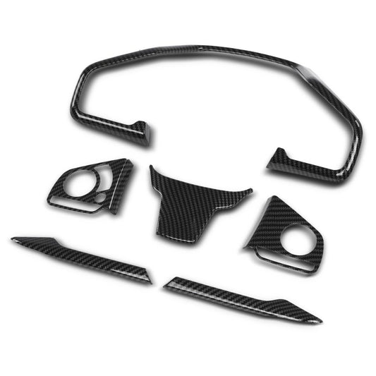 G-PLUS Steering Wheel Cover Trim Compatible with Honda Civic 2016 2017 2018 2019 Carbon Fiber Black