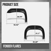 G-PLUS Fender Flares Compatible with GMC Sierra 1500 2007 2008 2009 2010 2011 2012 2013, Only Fit Short Bed 69.3" Fleetside Factory Style Smooth Black