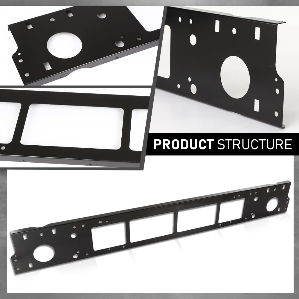 G-PLUS Bumper Panel Reinforcement Compatible with Ram 1500 2019-2024 Black 68313531AA