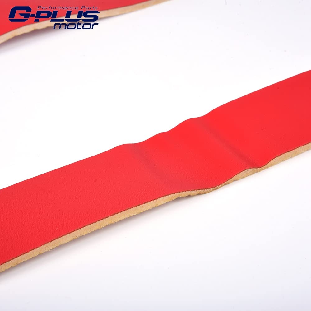 G-PLUS Compatible with 2005 2006 2007 2008 2009 Ford Mustang Red Synthetic Leather Door Panel Insert Card Covers Kit Replacement