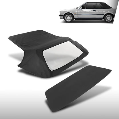 G-PLUS Convertible Soft Top Replacement & Clear Window Compatible with BMW 3-Series E30 Convertible 1986-1993 Black