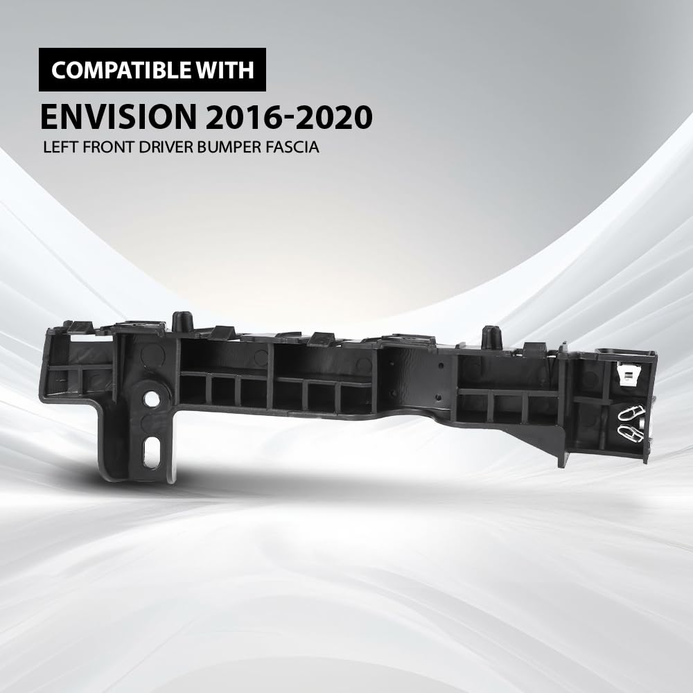 G-PLUS Front Driver Left Bumper Fascia Guide Compatible with Buick Envision 2016 2017 2018 2019 2020 22977507, GM1042186 Black