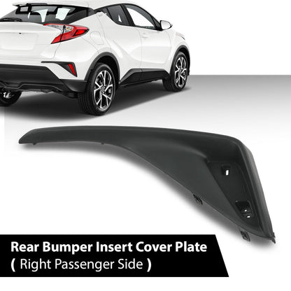G-PLUS Bumper Insert Cover Plate Bumper Filler Rear Right Passenger Side RH Compatible with Toyota CHR Nightshade 2021-2022/ Fits Toyota CHR XLE 2018-2022 52163F4020 TO1139101